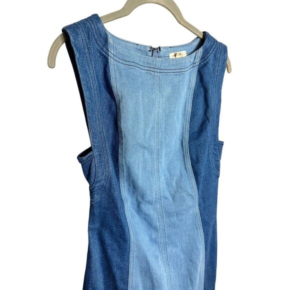 Anthropologie Pilcro The Kendall Sleeveless Mini Dress Denim Edition Size 4 - Picture 6 of 10